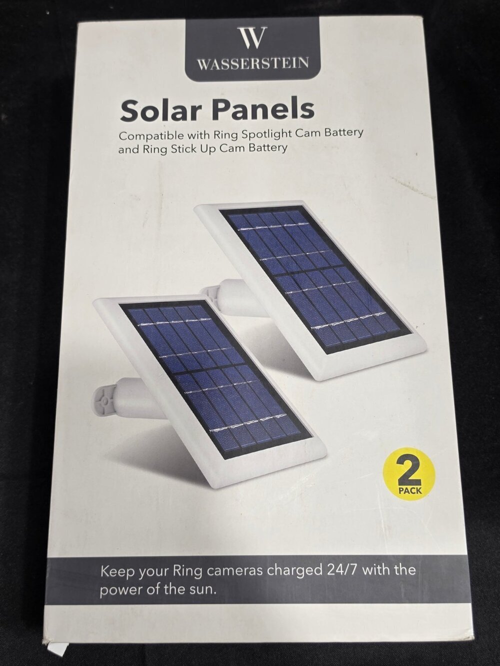 Wasserstein Solar Panels 2-Pack for Ring Spotlight & Stick Up Cam